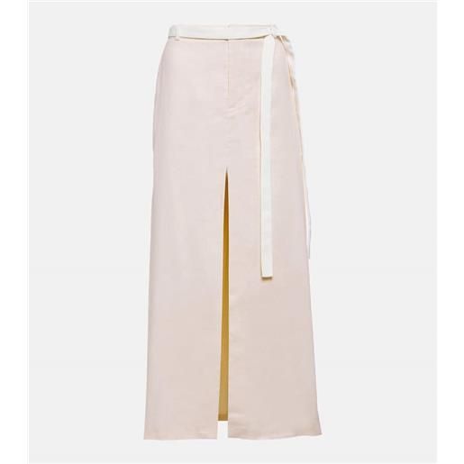 SIR gonna lunga dune in lino e cotone a vita media