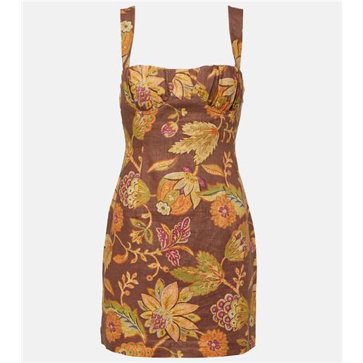 SIR miniabito in lino con stampa floreale