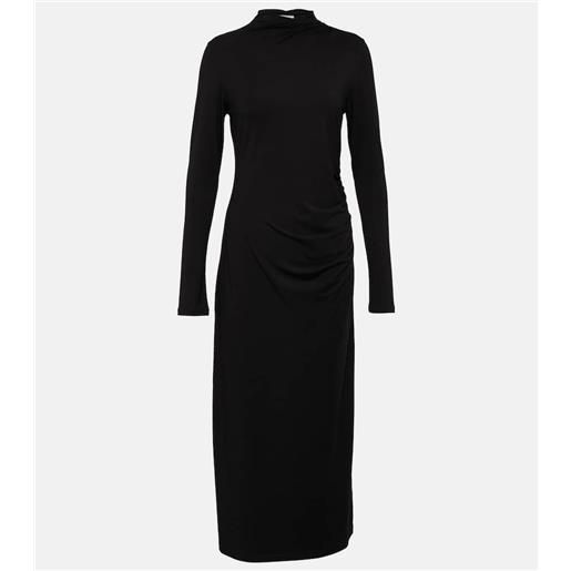 Vince abito midi in jersey a collo alto