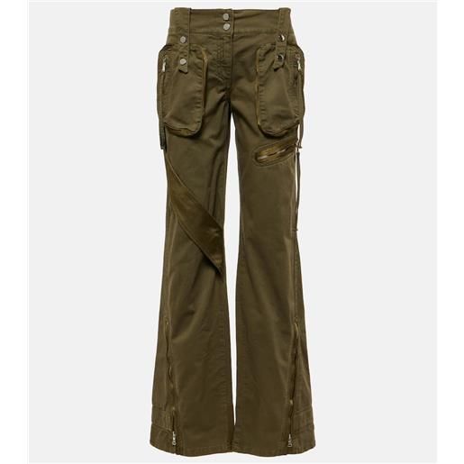 Blumarine jeans flared cargo a vita media