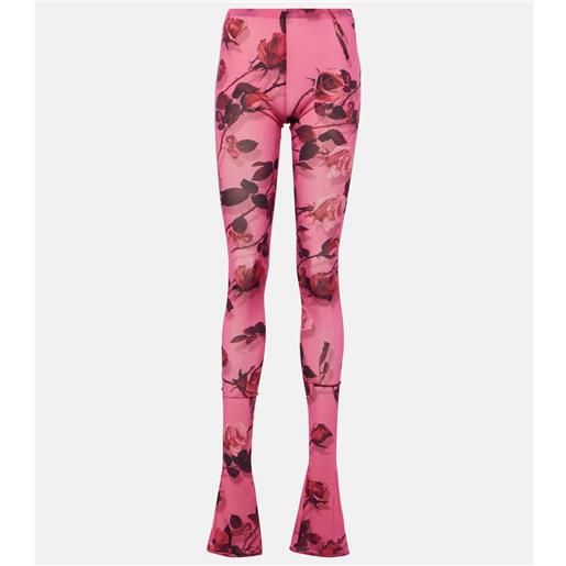 Blumarine leggings semitrasparenti con stampa