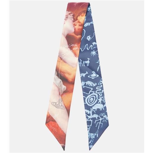 Vivienne Westwood foulard in twill di seta con stampa
