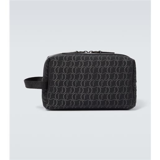 Christian Louboutin beauty case zip n flap in jacquard