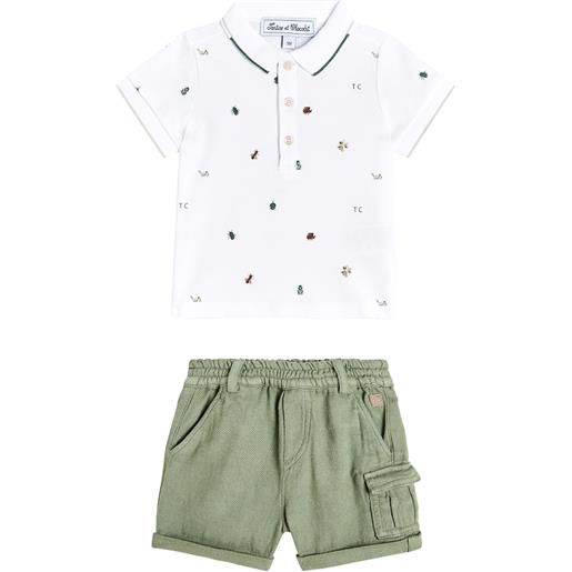 Tartine et Chocolat polo e shorts in cotone