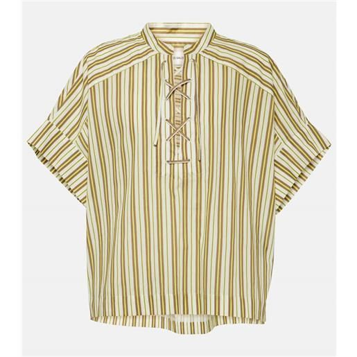 Yves Salomon top in cotone a righe