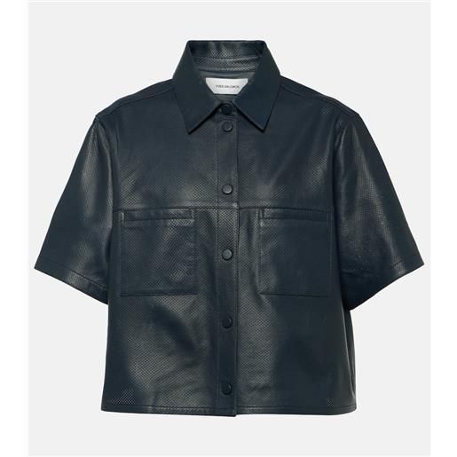 Yves Salomon camicia oversize in pelle
