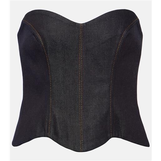 Aya Muse bustier di jeans hyn