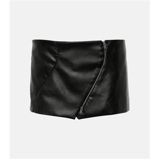 Aya Muse minigonna in similpelle