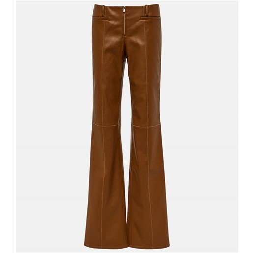 Aya Muse pantaloni cida in similpelle a vita bassa