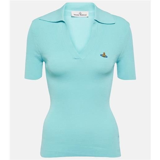 Vivienne Westwood polo marina in maglia a coste di cotone