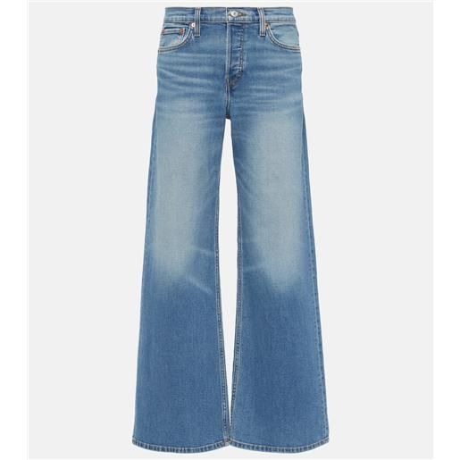 Re/Done jeans a gamba larga e vita media