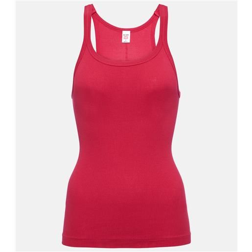 Re/Done tank top in jersey di cotone a coste