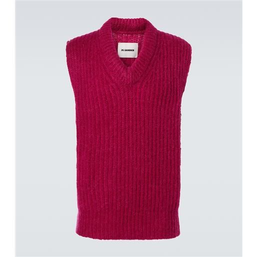 Jil Sander gilet in mohair e lana