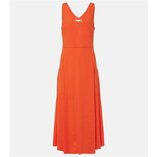 Vince abito midi in misto lino