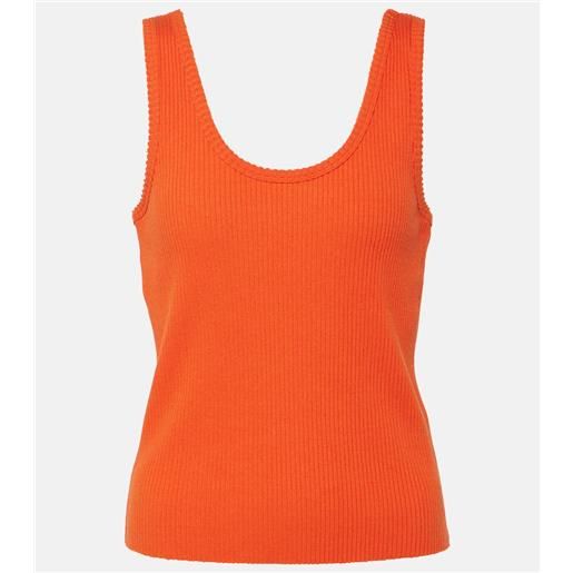 Vince top in misto cotone a coste