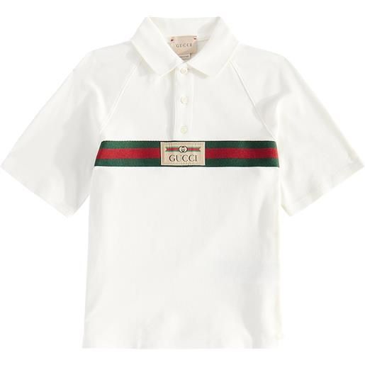 Gucci Kids polo in piquã© di misto cotone