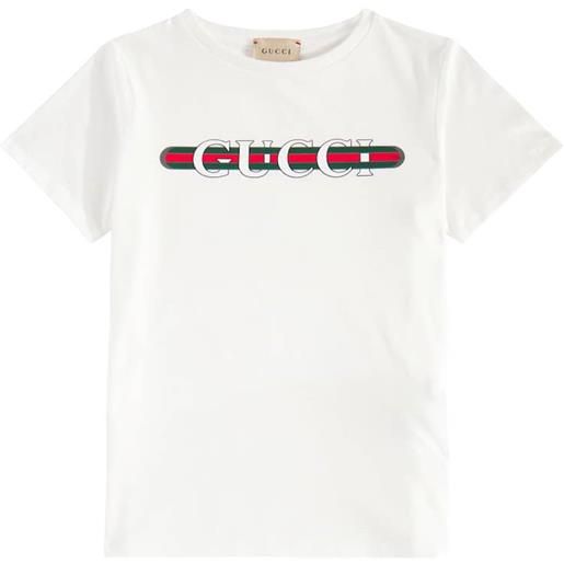 Gucci Kids t-shirt in jersey di cotone con logo