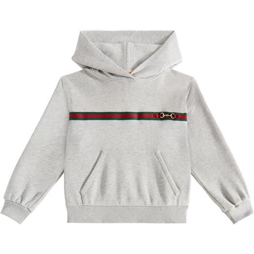 Gucci Kids felpa web in cotone con morsetto