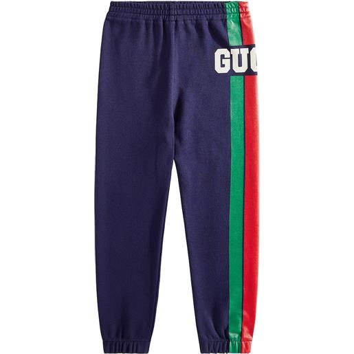 Gucci Kids pantaloni sportivi gucci web in jersey