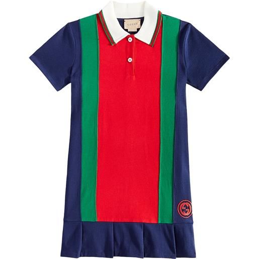 Gucci Kids abito gg web in jersey di cotone