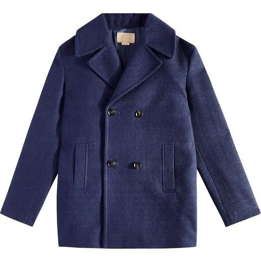 Gucci Kids cappotto web stripe in misto lana