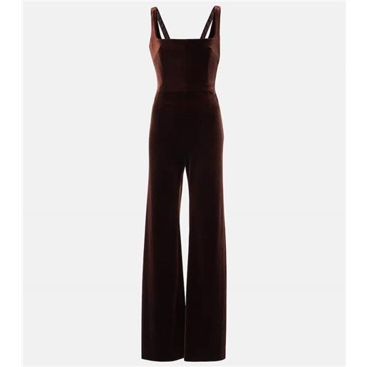 Galvan jumpsuit vesper in velluto