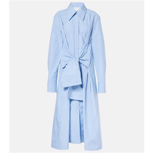 Jil Sander abito chemisier in cotone a righe