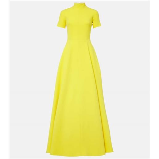 Emilia Wickstead abito lungo malinda in crãªpe di lana