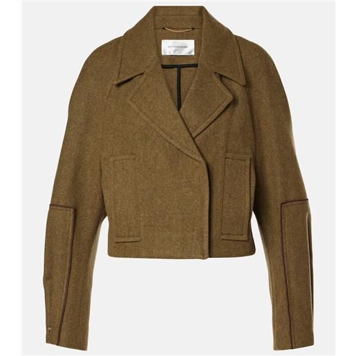 Victoria Beckham caban cropped in lana