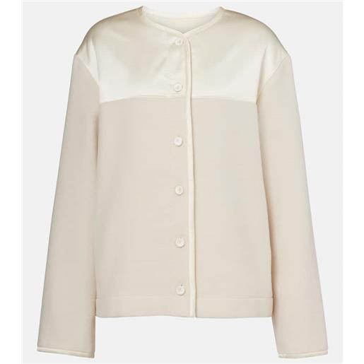 Jil Sander giacca in lana vergine con raso