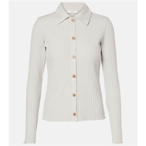 Vince polo in misto cotone a coste