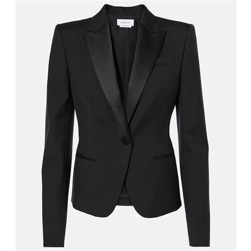 McQueen blazer monopetto in lana