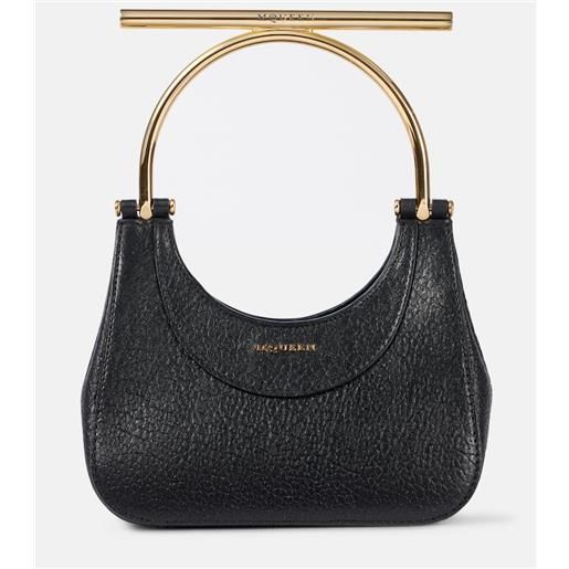 McQueen borsa a spalla t-bar mini in pelle