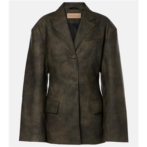 Aya Muse giacca kaya in similpelle