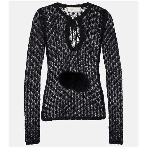 Blumarine top semitrasparente in maglia