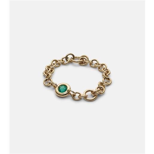 Spinelli Kilcollin anello gravity estrella in oro 18kt con smeraldo