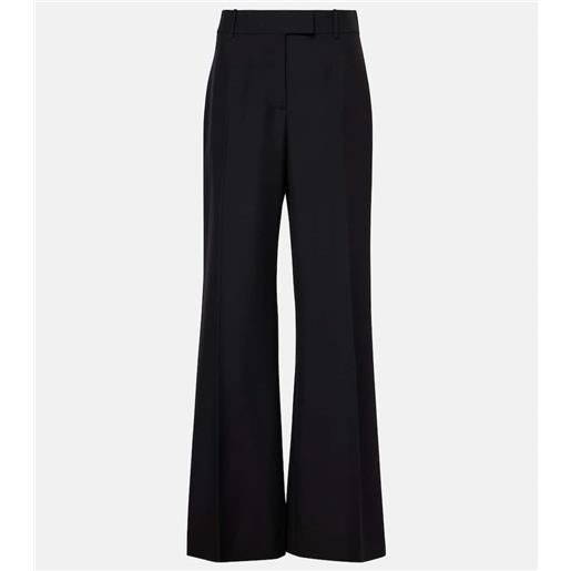 McQueen pantaloni da smoking a gamba larga in lana