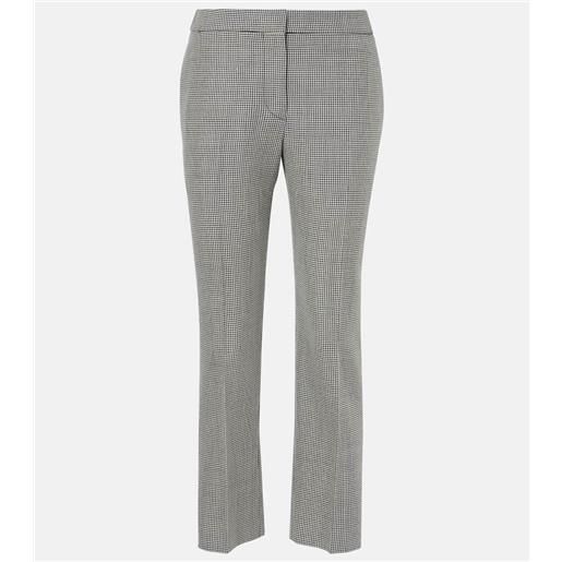 McQueen pantaloni regular in lana a vita alta