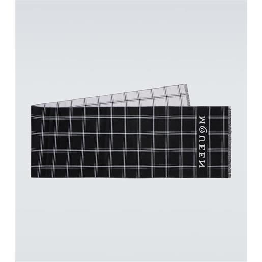 McQueen sciarpa in lana a quadri