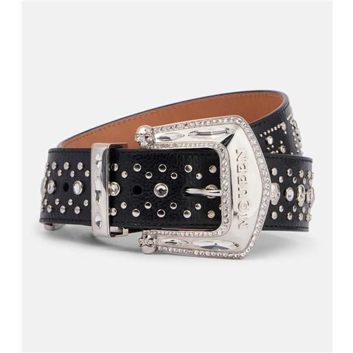 McQueen cintura jewelled arrow in pelle