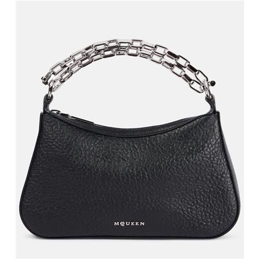 McQueen borsa a spalla t-bar in pelle
