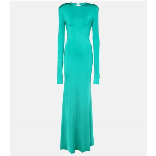 Victoria Beckham abito lungo in jersey con cut-out