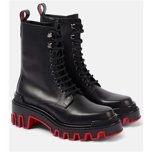 Christian Louboutin anfibi dune trott alta in pelle