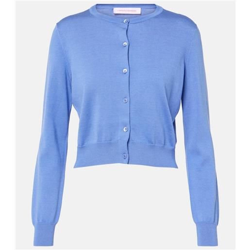 Carolina Herrera cardigan cropped in cotone e seta