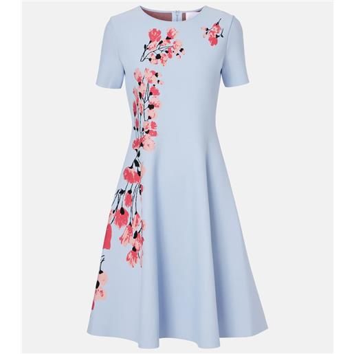 Carolina Herrera abito midi in jacquard floreale