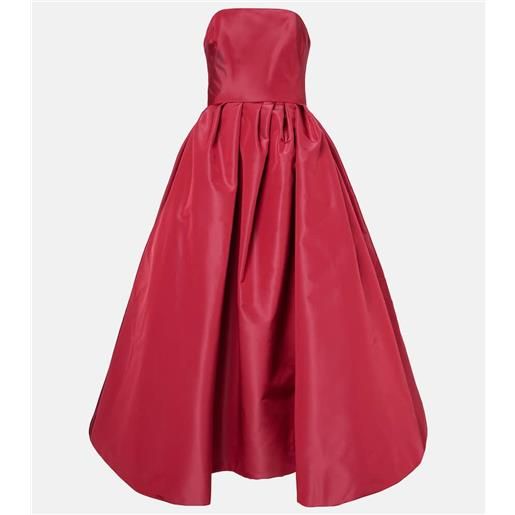 Carolina Herrera abito lungo in seta con cintura