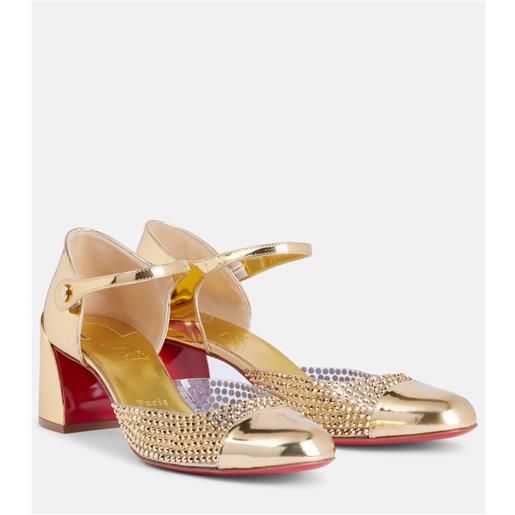 Christian Louboutin pumps miss mj strass in pelle e pvc