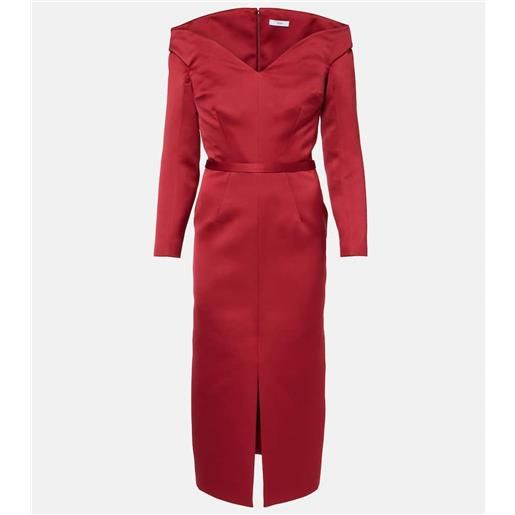 Safiyaa abito midi off-shoulder asuman