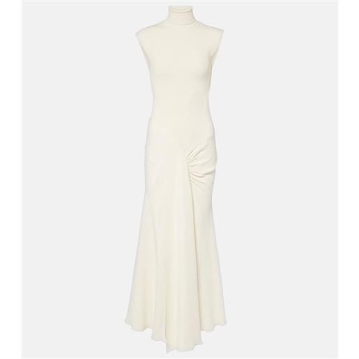 Victoria Beckham abito lungo in jersey a collo alto