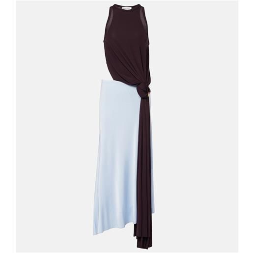 Victoria Beckham abito midi in jersey con cut-out